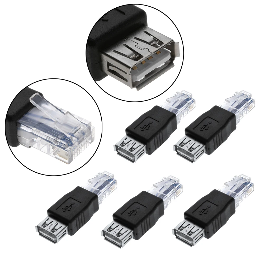 Горячая Распродажа 1/2 шт USB тип A гнездо к Ethernet Интернет RJ45 мужские конвертеры
