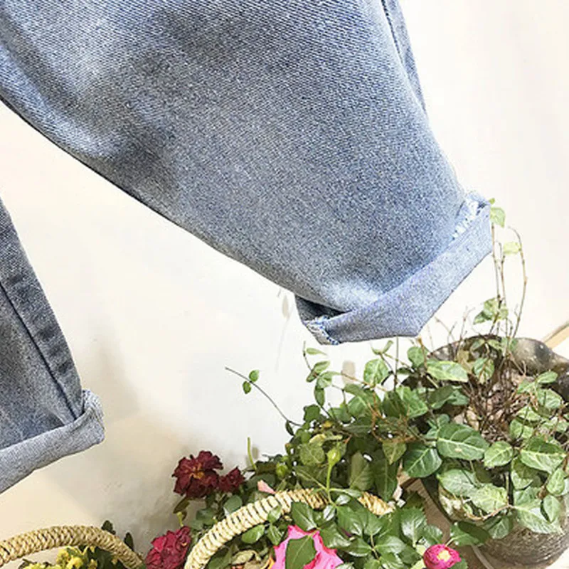 

Children Long Jeans Pants Spring Baby Girl Boy Denim Loose Trousers Toddler Clothes Fashion Kids Jeans With Belt For 2-7Years