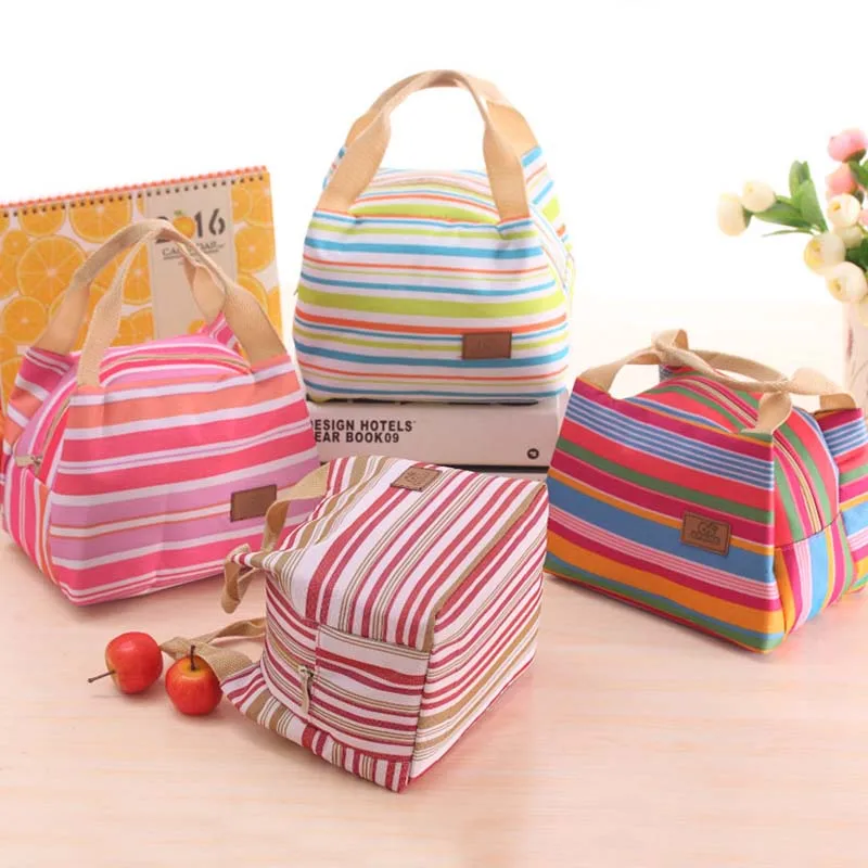 Портативная квадратная Термосумка для женщин и мужчин изоляционная красочная