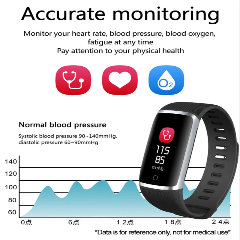 Q16 одежда для плавания фитнес Монитор артериального давления пульсометр