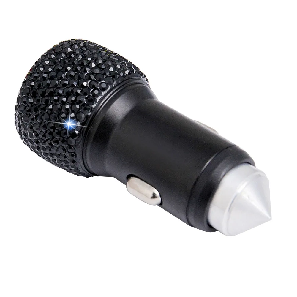 Двойной USB Автомобильное зарядное устройство 3D горный хрусталь ручной работы