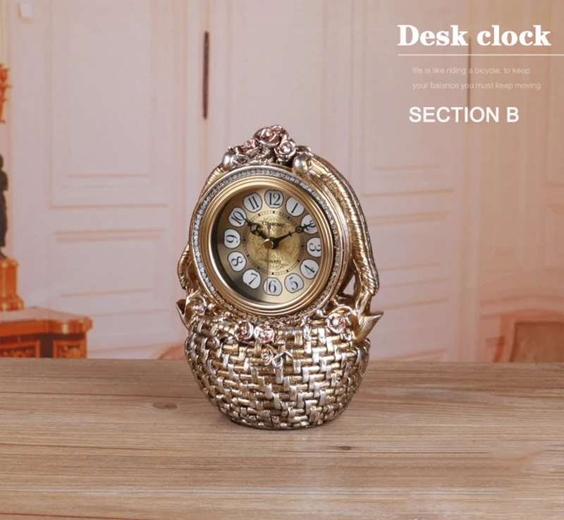 Meijswxj настольные часы Saat Смола Reloj ретро настенные часы маленькие цветочные корзины masa saati настольные часы Relogio De Mesa Декор