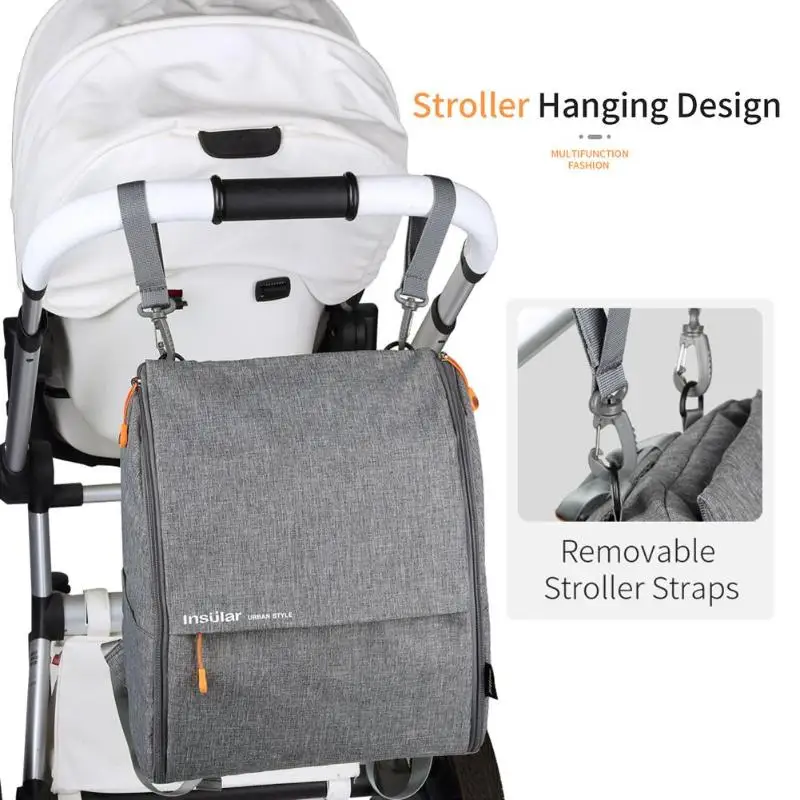 Сумка для подгузников многофункциональная вместительная водонепроницаемая