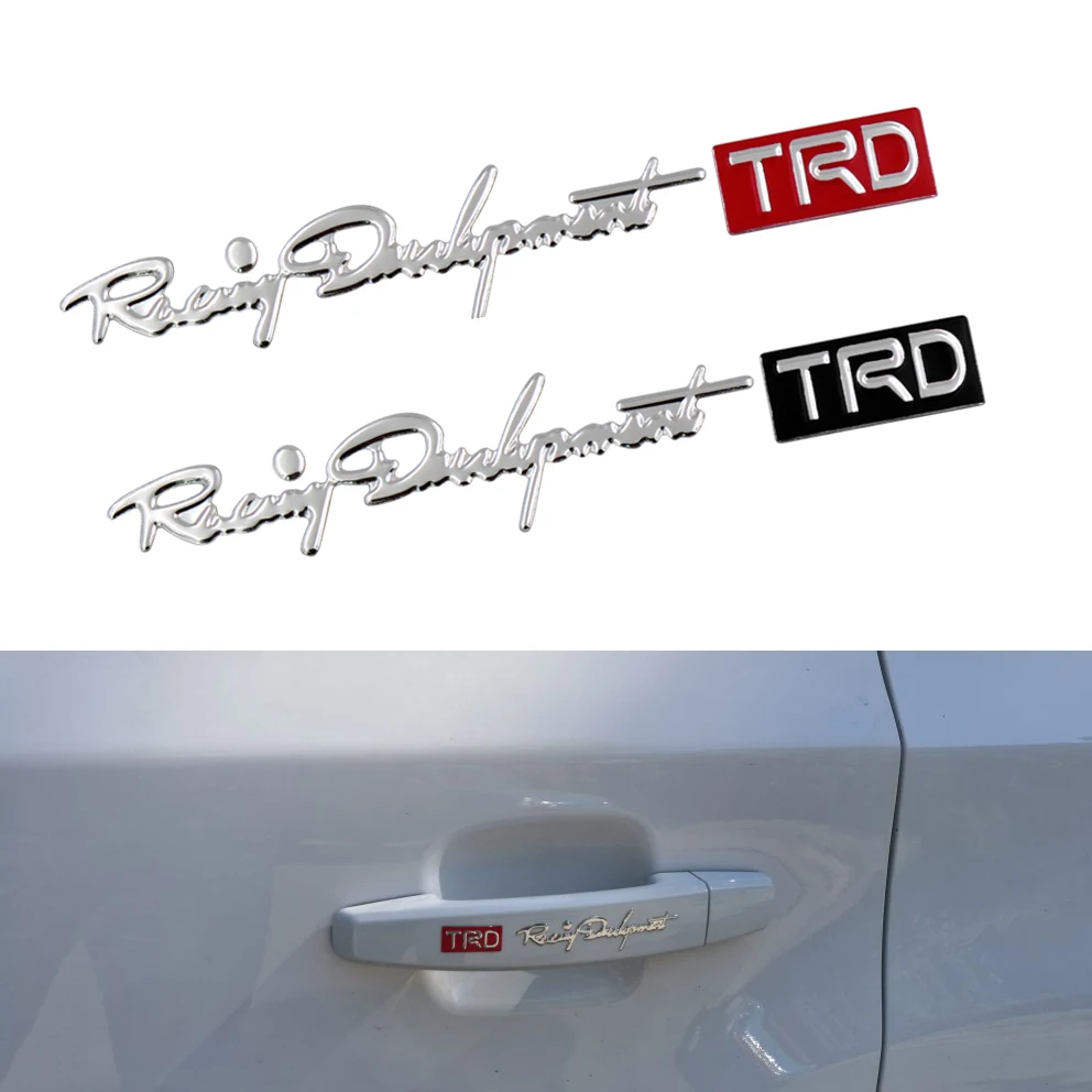 1 шт. 3D имитация металлического эффекта Автомобильная дверная ручка TRD наклейки