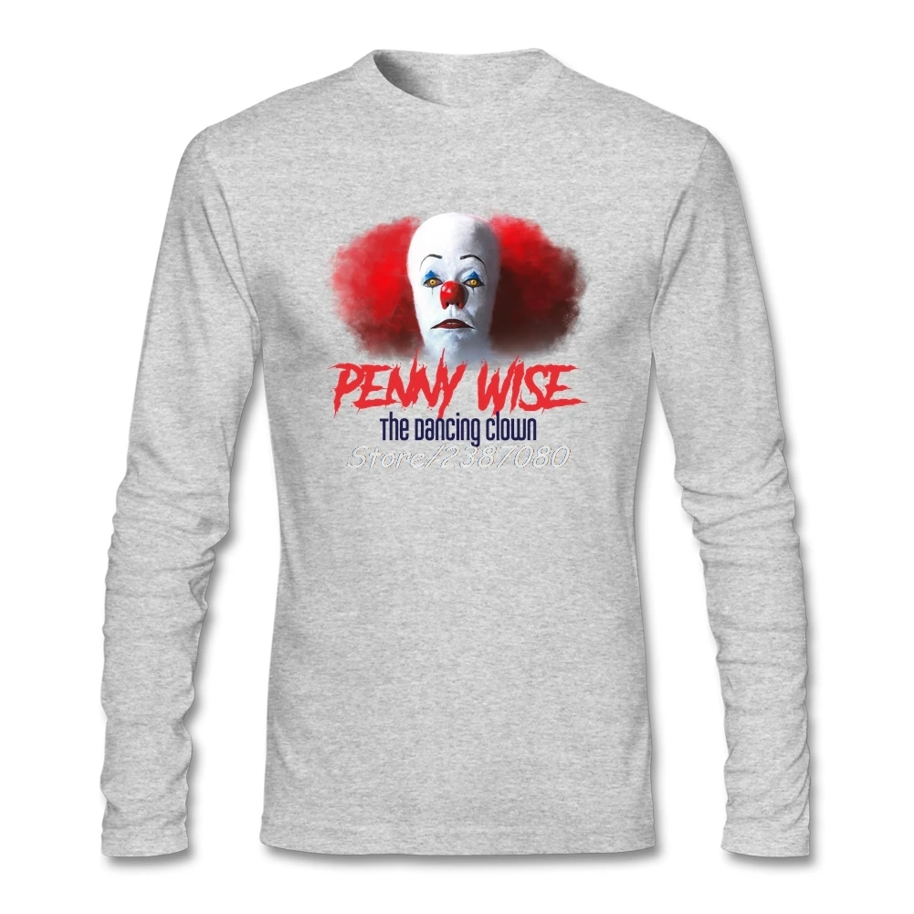 PennyWise танцующий Клоун футболка с длинным рукавом мужские s футболки Мода горячая Распродажа Camiseta Masculina Хлопковая мужская футболка