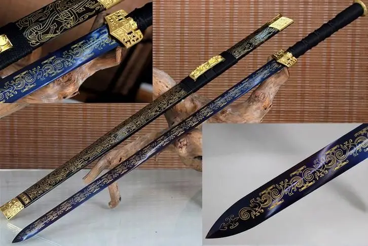 108 см * Высококачественный Китайский Меч Хань Цзянь острый 1060 лезвие из