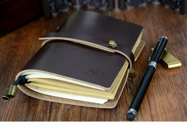 130 мм* 100 мм новейший блокнот из натуральной кожи Bullet journal бумажный блокнот еженедельные аксессуары для планировщика канцелярский дневник 01661 - Цвет: Classic Brown