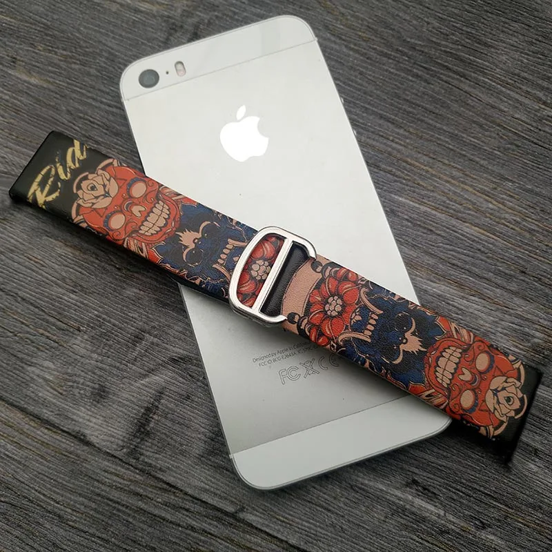 C Кожаный ремешок с принтом в стиле хип-хоп для iwatch, ремешок серии 4, 3, 2, 1, Цветочный браслет на запястье для Apple Watch, 42 мм, 38 мм, 44 мм, 40 мм - Цвет ремешка: C