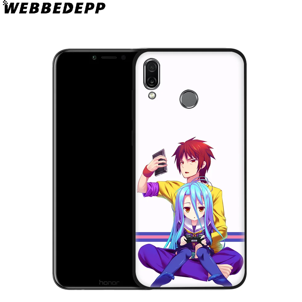 WEBBEDEPP No game life Anime Soft Case for Huawei Mate Honor 20 6A 7A 7C 7X 8 9 9X 10 View Lite Pro 30 |