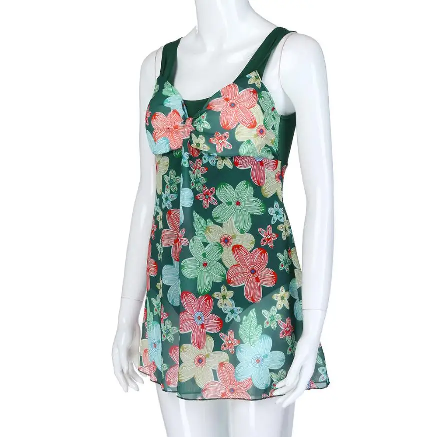 Klv купальники танкини для женщин размера плюс принт купальник пляжная одежда