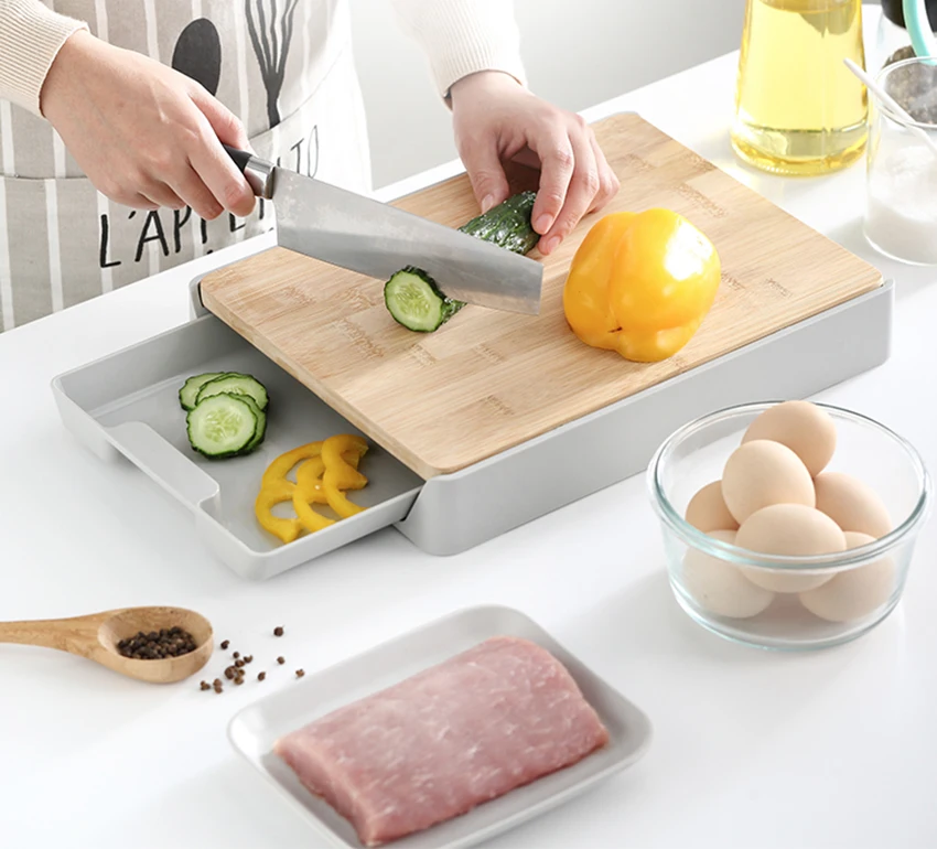 Кухонная разделочная доска для фруктов и овощей, съемная разделочная доска для хранения продуктов