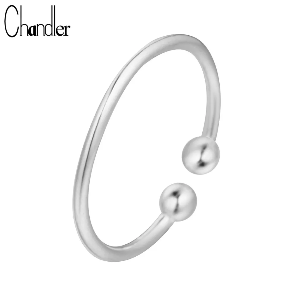 Чандлер новые двойные бусины кольца для женщин Открытие палец ногтей свадебный