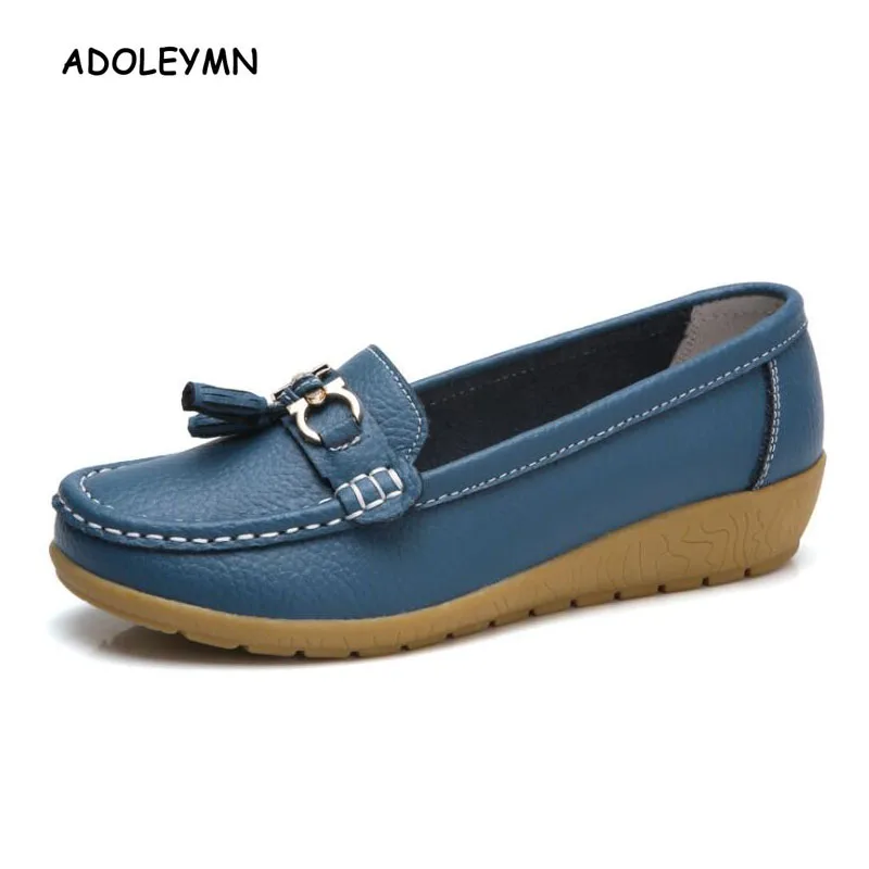 Женская обувь лоферы из натуральной кожи мокасины сезон осень-весна черная