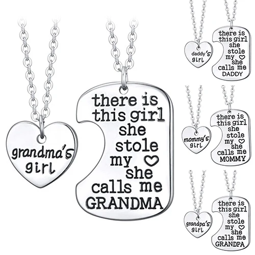 Ожерелья цепочки с кулоном для мамы и папы 1 комплект 2 шт.|chain necklace|girl pendantdaddys girl |