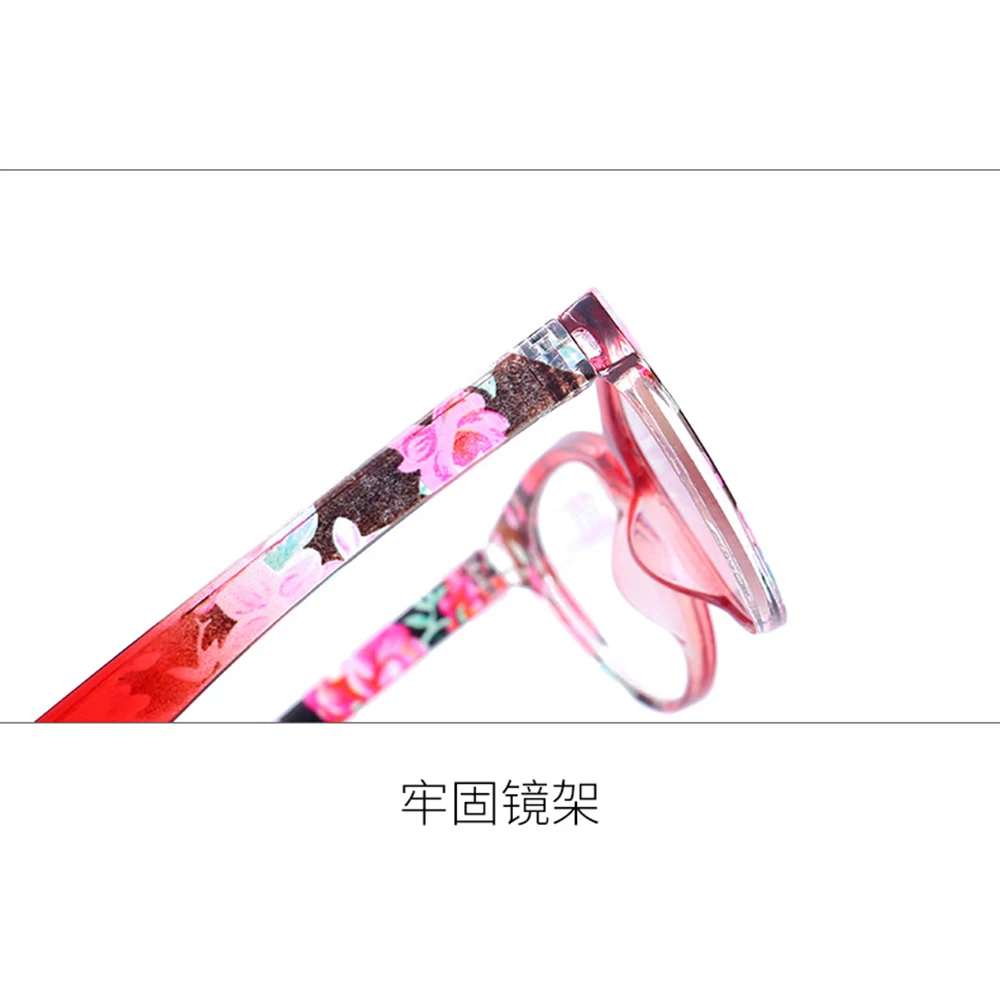 Очки для чтения мужчин и женщин круглая оправа с цветами синие красные