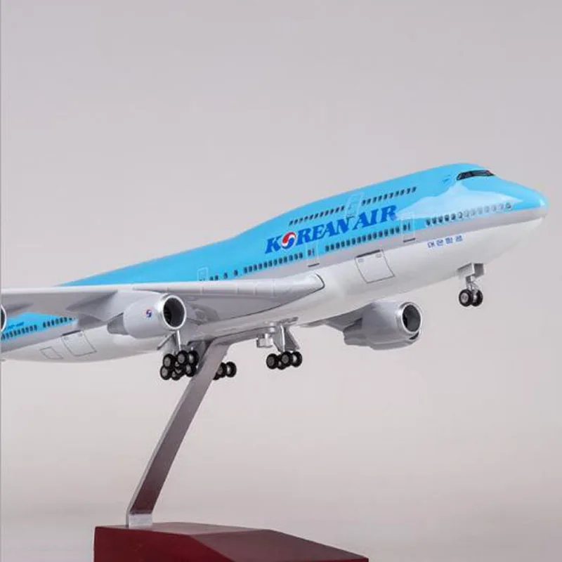 1/150 Корея Воздушный самолет модель Boeing 747 A380 авиалайнер модель самолета литье под давлением коллекции с колесами и базами