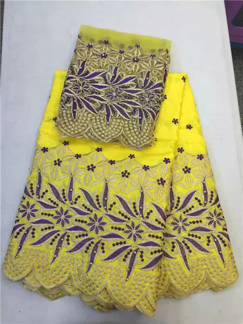 Африканский базен выскочка ткани getzner 5 + 2 ярдов африки кружевной высокого