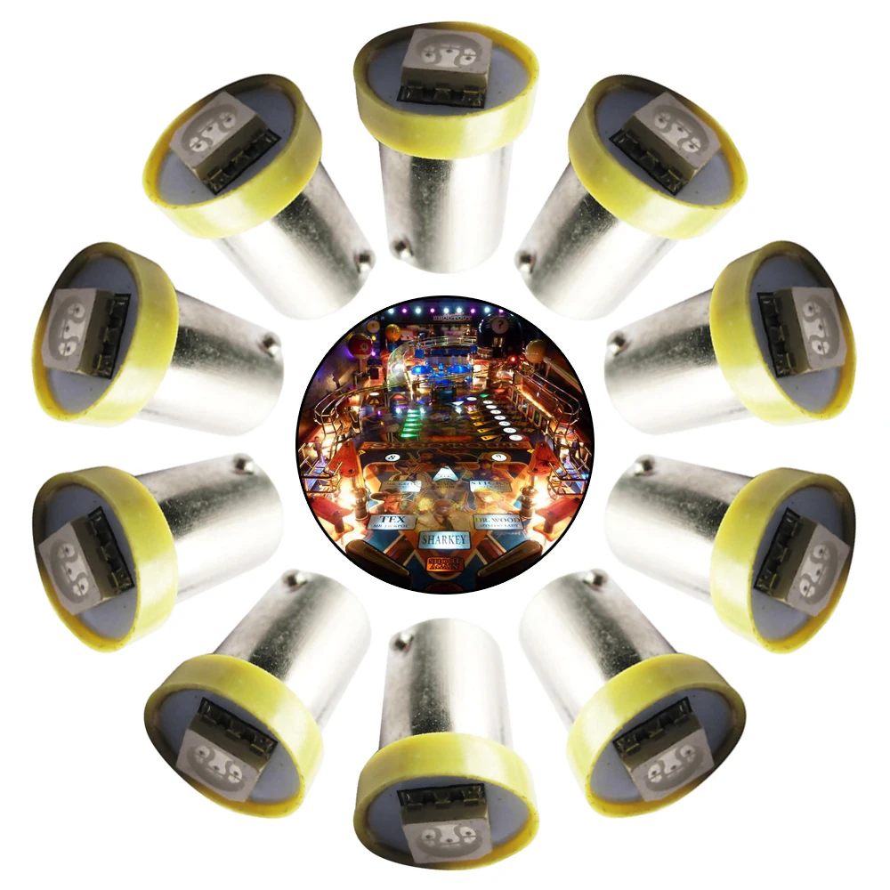 100 шт.# Ba9s#44#47 штифта AC 6 V/6,3 V 1206 1SMD 5050 светодиодный пинбол gamemachine лампочка лампа не ghosting/анти-мерцание ba9s