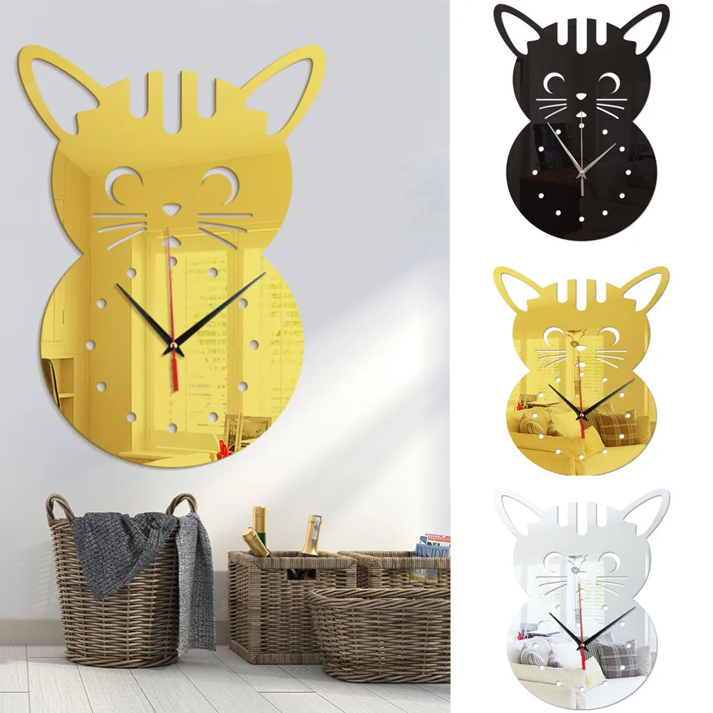 Устойчивая к коррозии наклейка для дверей шкафа 3D мультфильм кошка