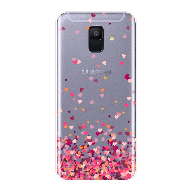 Задняя крышка для Samsung Galaxy A3 A5 2016 2017 A6 A7 A8 2018 мягкий силиконовый чехол с сердцем Plus