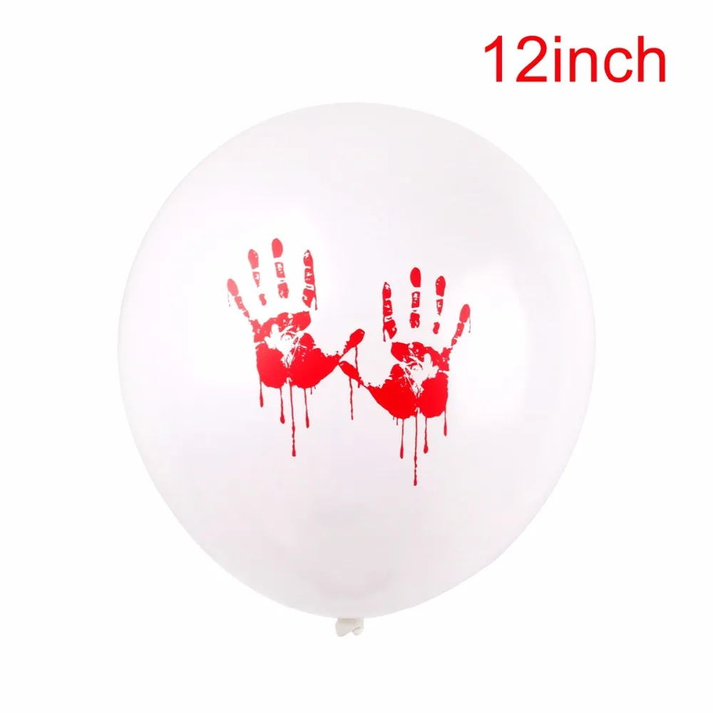 FENGRISE 12 дюймов Печатных Латексные Шары Хэллоуин ноги руки крови шаре вечерние