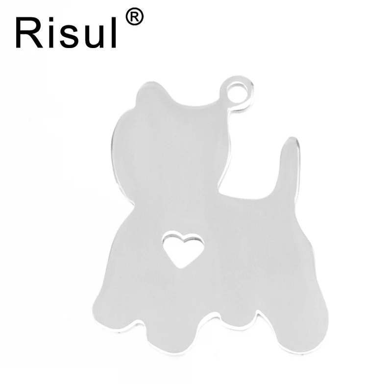 Risul I love my cat cut baby кулон из нержавеющей стали с сердцем кошки ID питомца чистый жетон