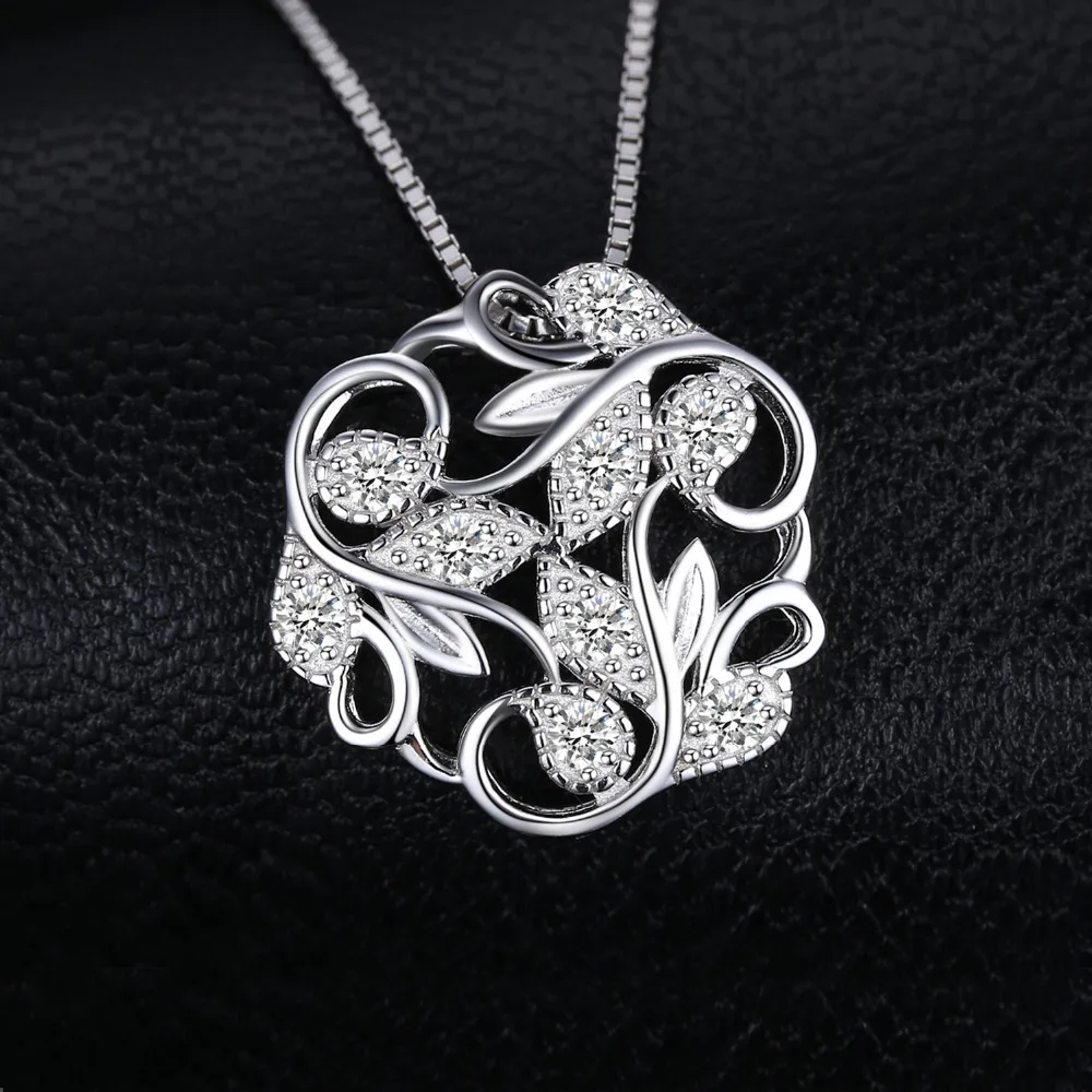 JewelryPalace Винтаж филигрань листьев лепесток цветка кубического циркония кулон 925