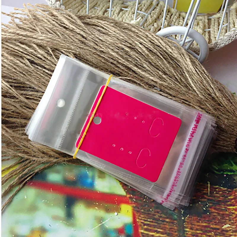 Прозрачный полиэтиленовый пакет 10*5 см прозрачная серьга/ожерелье/кольцо