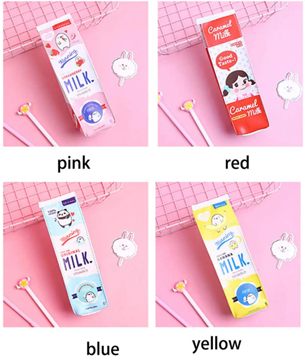 Чехол для карандашей большой емкости милый картонный чехол молока s коробка