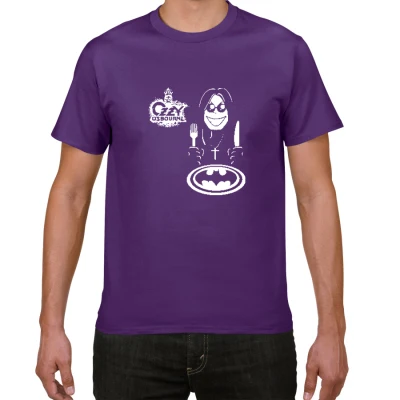 W382 purple Ozzy osborn Earth band Футболка мужская черная Sabbath крутая футболка мужская великая Ozz хлопок Повседневная металлическая полоса размера плюс футболки - Цвет: W382 purple