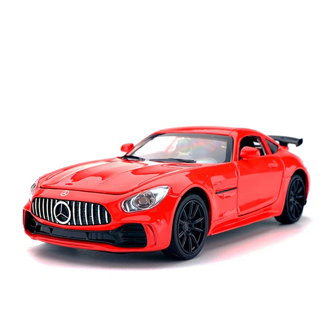 1:32 бензамид GT/SLS игрушечный автомобиль модель сплава оттяните назад детские игрушки настоящая коллекция лицензионных подарков акусто-оптический автомобиль дети - Цвет: Красный