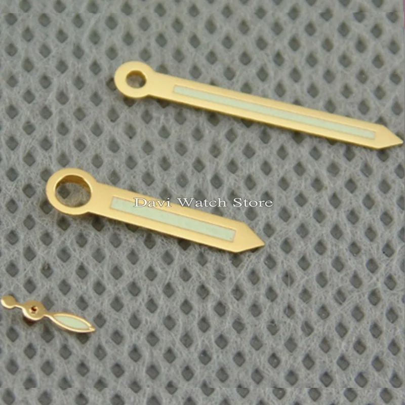 Gold color green luminous hands fit eta 6497 6498 st36 movement watches | Наручные часы