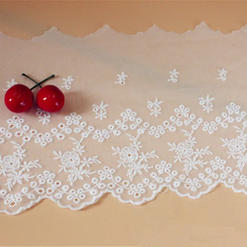 2 ярда африканская кружевная ткань нигерийская Высококачественная Белая вышивка