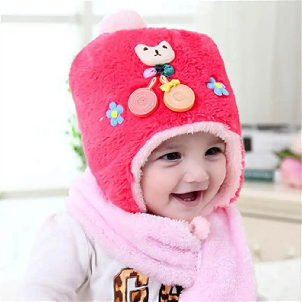 Комплект из 2 предметов теплый зимний шарф Повседневные детские теплые лыжные