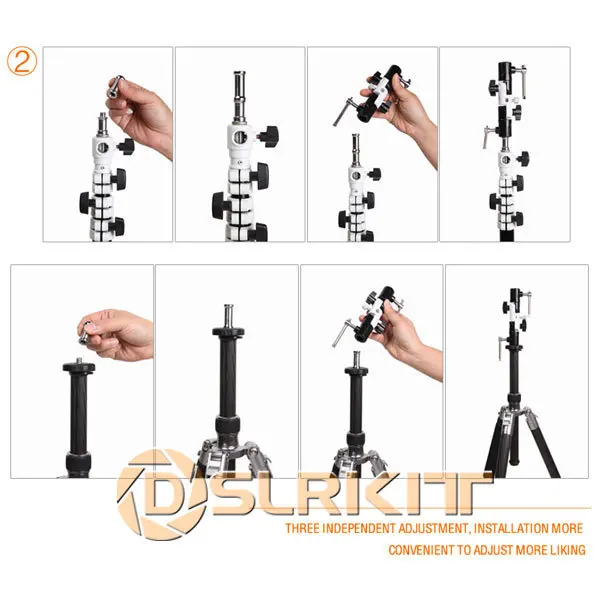 Flash Shoe Swivel Umbrella Holder Light Stand 1/4"-3/8" Adapters Bracket U-Type | Электроника
