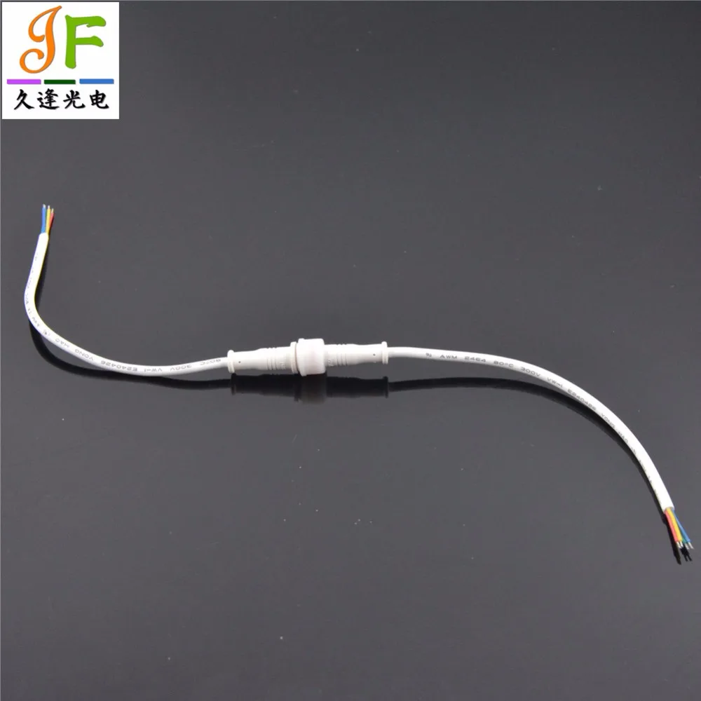 Водонепроницаемый светодиодный разъем из белого/черного пластика 0 3 дюйма 4