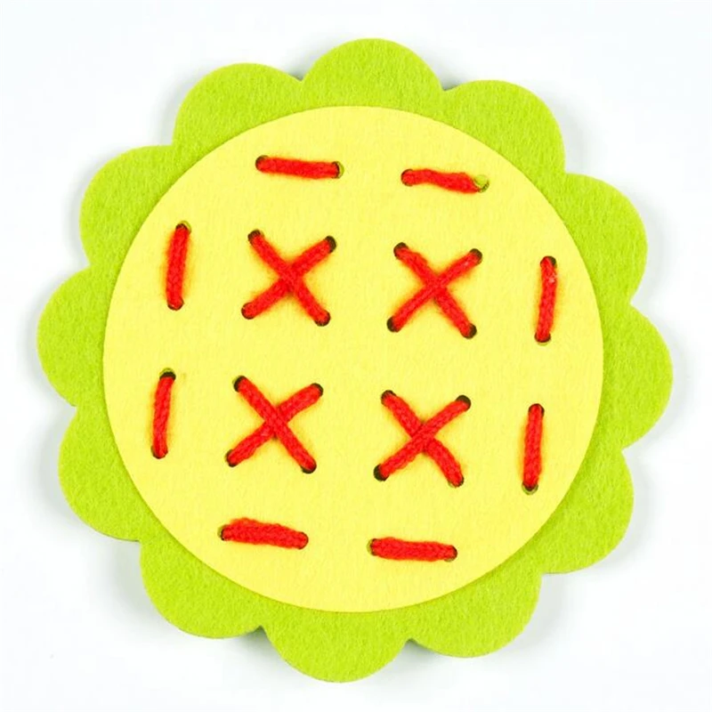 Yellow x Green Учебное руководство для детского сада DIY плетение ткани детские развивающие Игрушки для раннего обучения Монтессори учебные материалы Математические Игрушки - Цвет: Yellow x Green