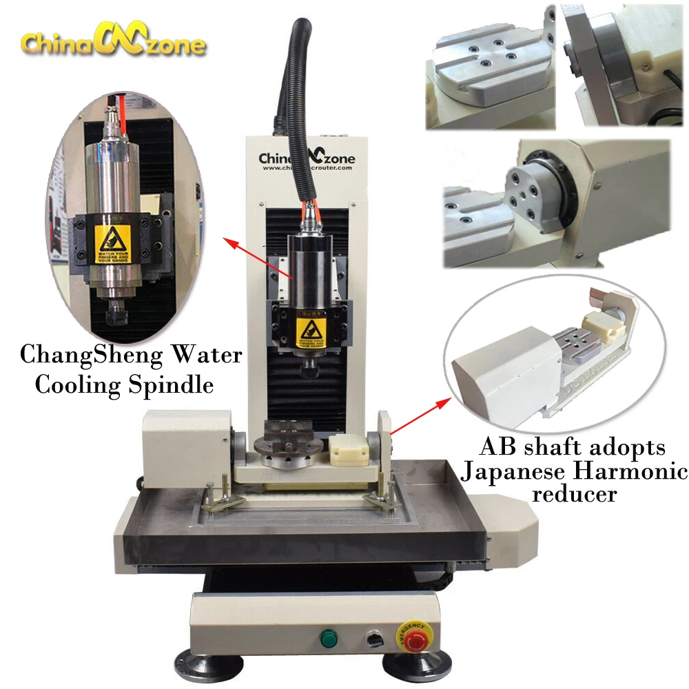 Сталь CNC 5 оси 2.2KW стальная металлическая структура 3040 фрезерный станок для гравировки/резки алюминия, меди, стали