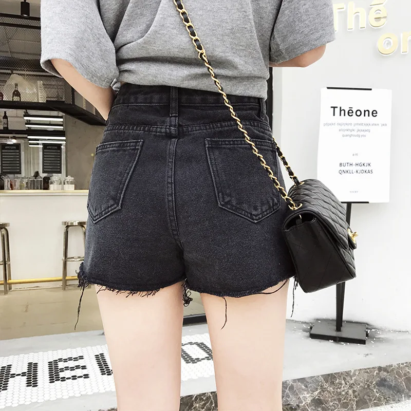 Новые женские модные джинсовые шорты джинсы с завышенной талией ковбойские