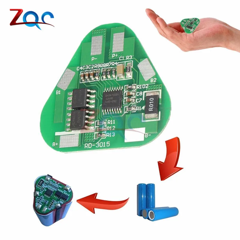 3S 4A литий-ионная батарея Защитная печатная плата 3 ячеек PCB 10,8 V-12,6 V 3S2P 10,8 V 11,1 V 12V