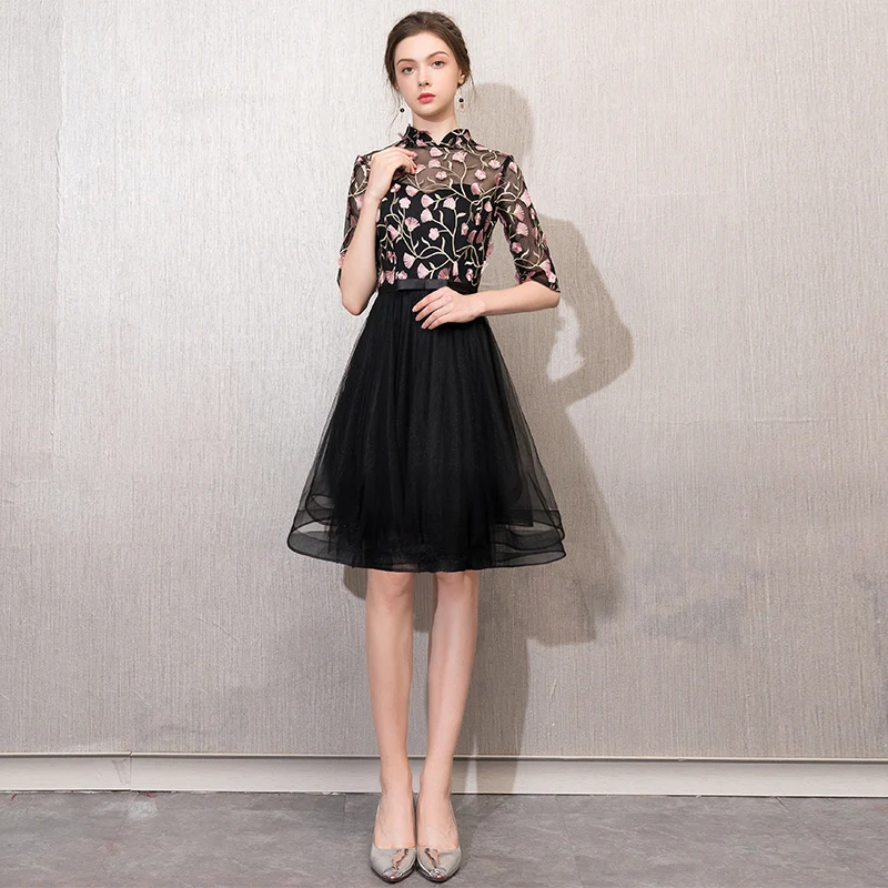 Robe de soiree Новое Элегантное тонкое платье с круглым вырезом vestido festa размера плюс