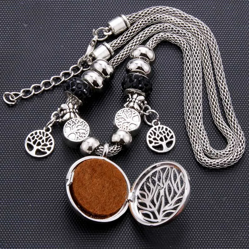 Ювелирные украшения для ароматерапии круглый диффузор эфирного масла ожерелье с