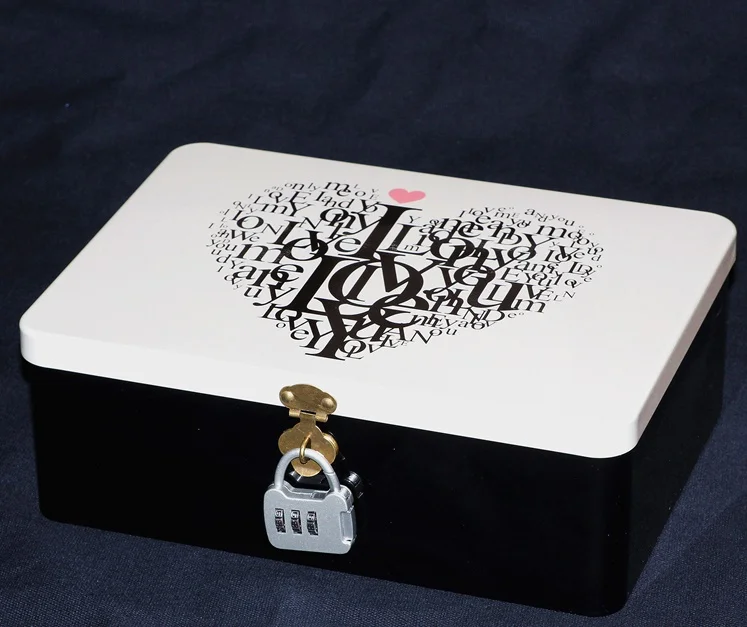 Большой прямоугольный высококачественный металлический чехол для хранения