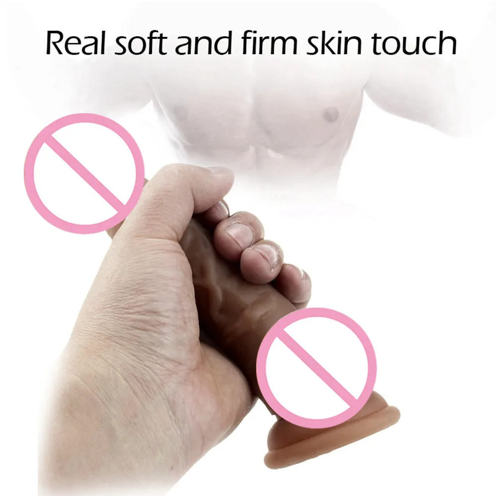 Силиконовый пенис для женщин реалистичный фаллоимитатор гибкий