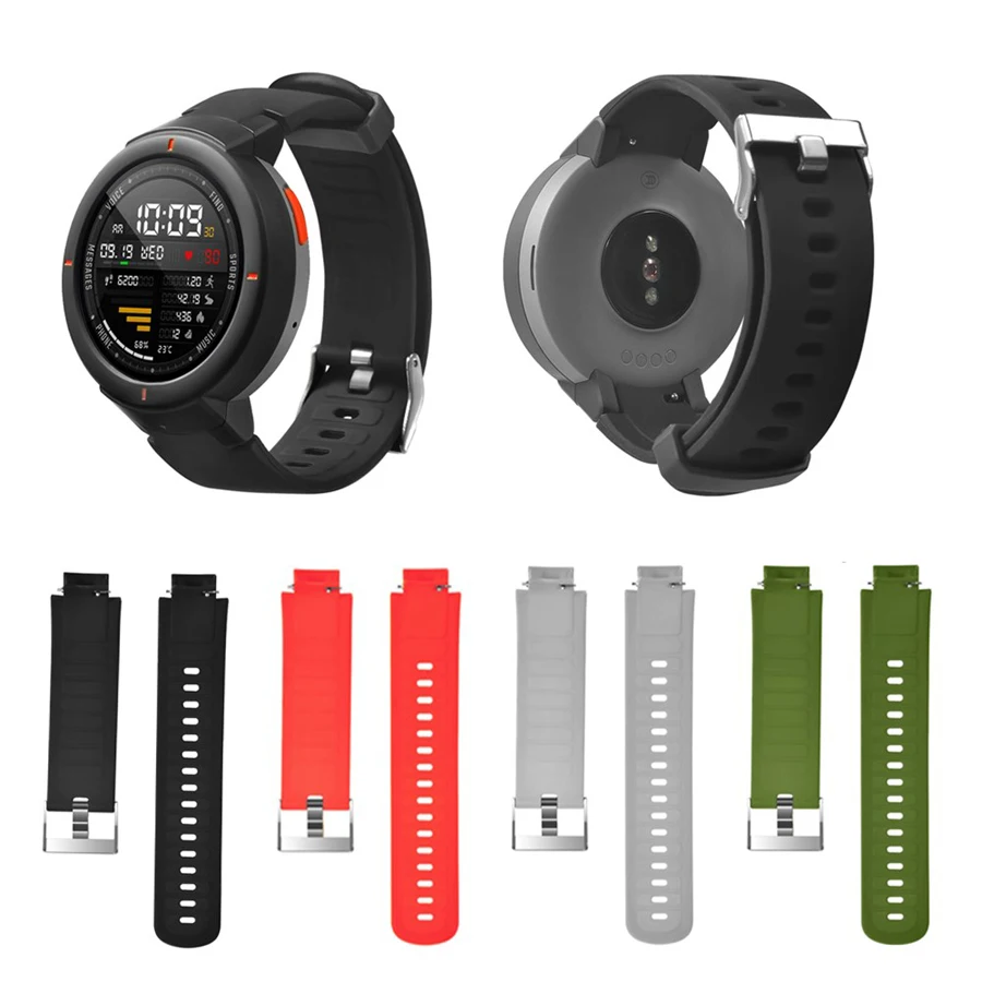 Силиконовый ремешок для Xiaomi Huami Amazfit Verge часов мягкий силиконовый сменные