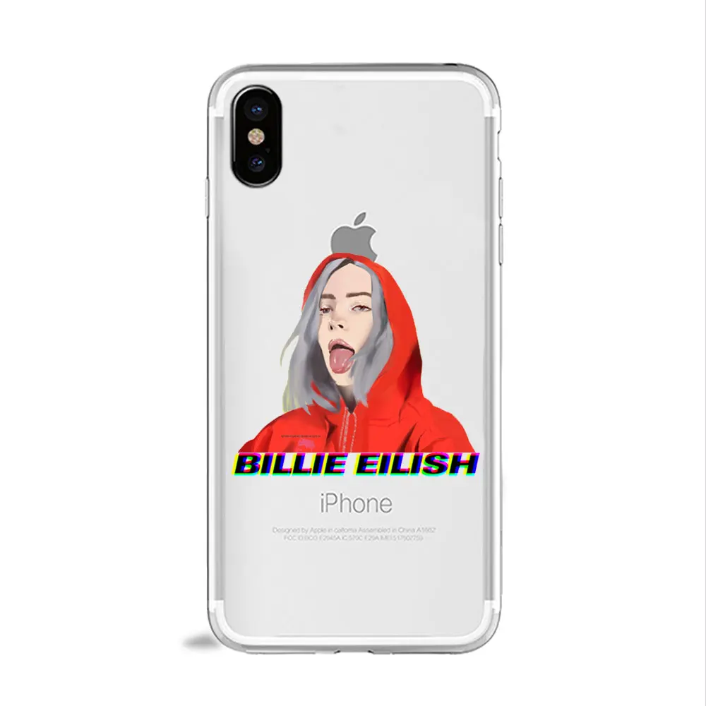 Модный чехол для телефона с изображением глаз океана для девочек Billie Eilish для iPhone 11 PRO 7 5S 4S SE 6s 7 8 Plus X XR XS MAX силиконовый чехол из ТПУ - Цвет: TPU A1053