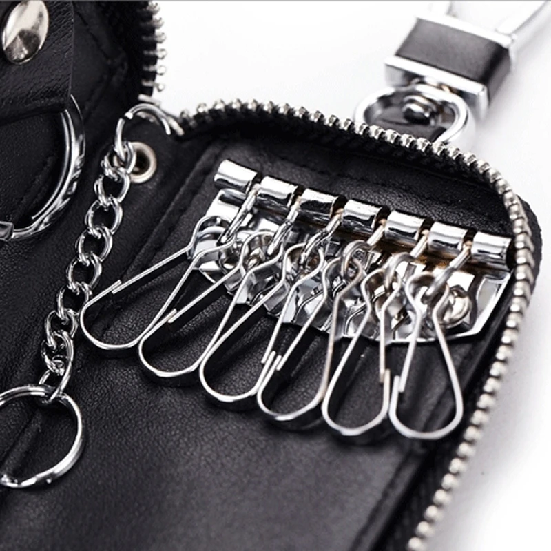 Модный унисекс чехол для ключей от машины из натуральной кожи мужчин и женщин|case