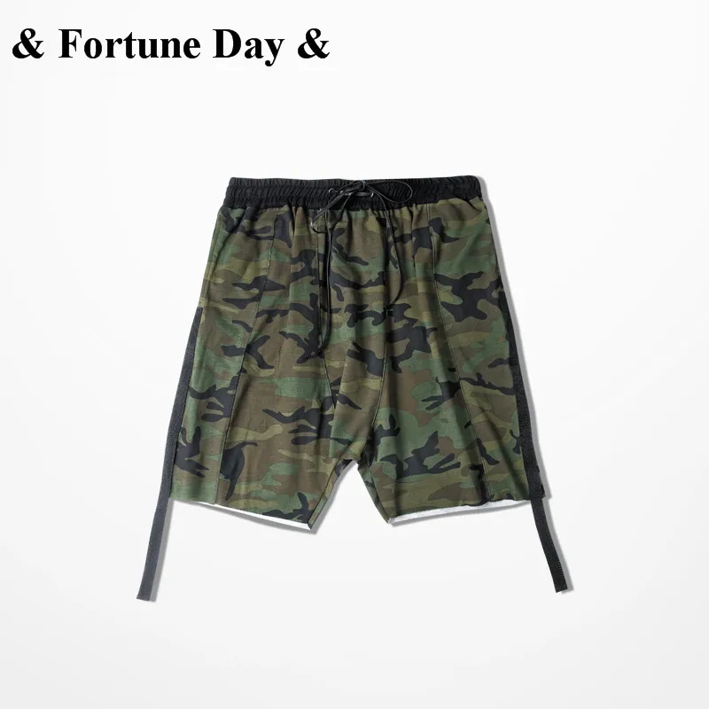Шорты мужские камуфляжные в стиле хип хоп хлопок стрейч повседневная спортивная