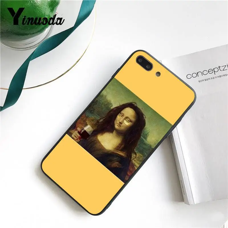 Yinuoda эстетическое Искусство Ван Гог Мона Лиза Давид фонеказа для iPhone 6S 6plus 7 7plus 8