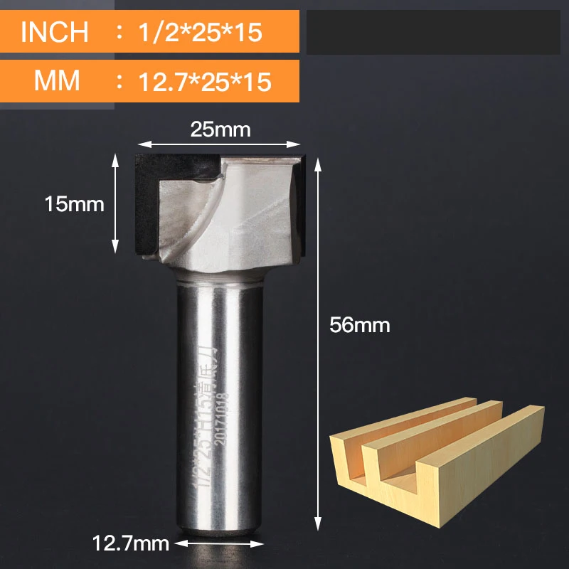 12.7x25x15 Tideway 1/2 хвостовик Алмазная Чистящая Нижняя Концевая мельница деревообрабатывающий резак шпаттер станок ЧПУ гравировальный инструмент PCD фреза - Длина режущей кромки: 12.7x25x15